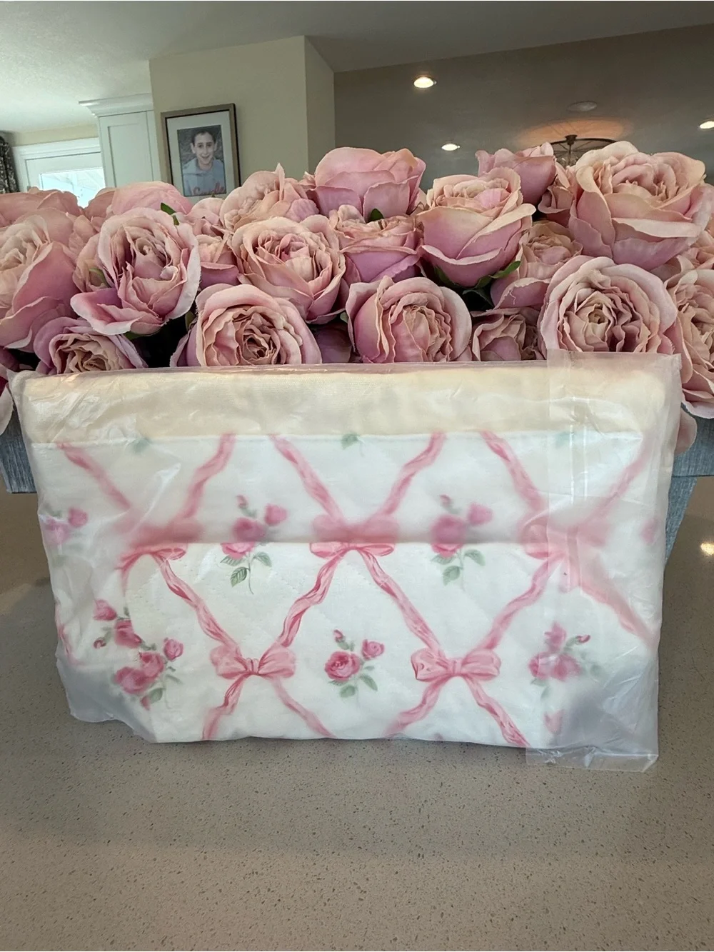 Floral cosmetic cotton drawstring, cosmetic pouch new